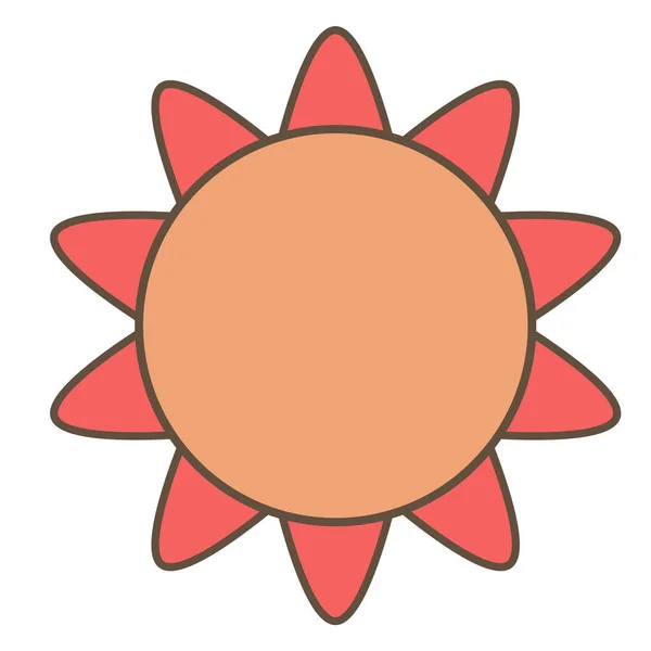 Sun flat illustration on white — Stock Vector