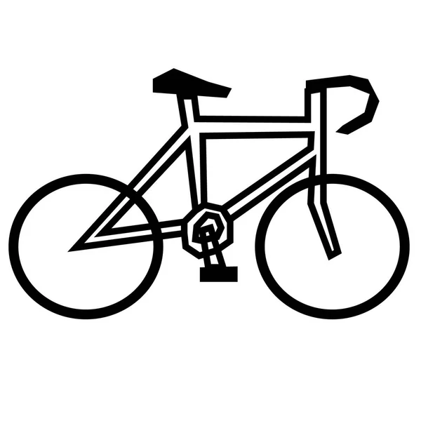 Bicicleta plana ilustração em branco — Vetor de Stock