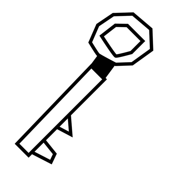 Ilustração plana chave no branco — Vetor de Stock