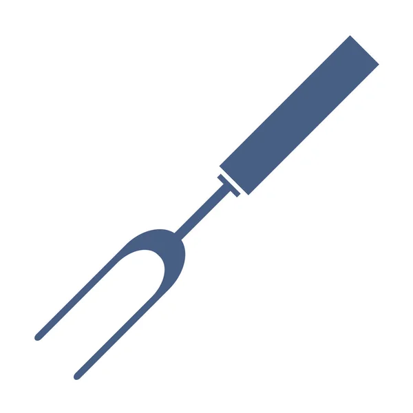Grill fork flat illustration on white — Stock Vector