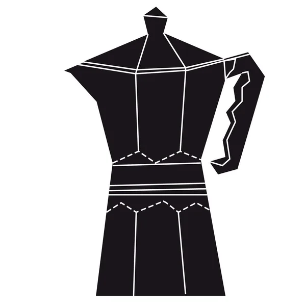 Coffeemaker illustration plate sur blanc — Image vectorielle