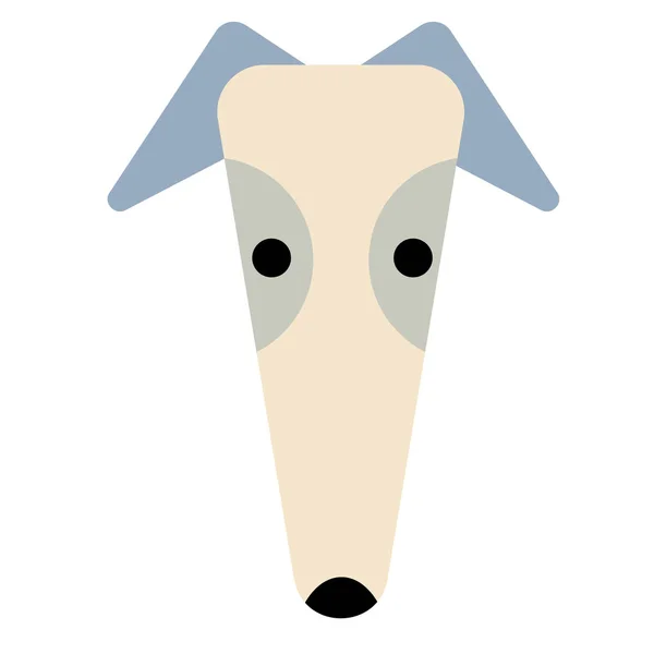 Собачье лицо плоская иллюстрация на белом — стоковый вектор