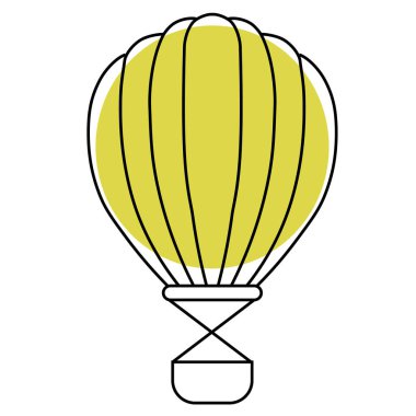 Hava ballon düz resimde beyaz