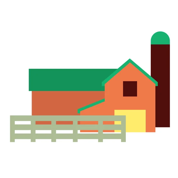 Farm flat illustration on white — Stock Vector