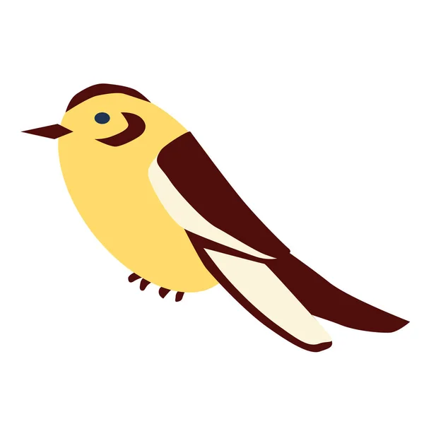 Bird flat illustration on white — Stock Vector
