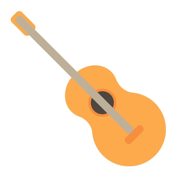 Guitarra ilustración plana en blanco — Vector de stock