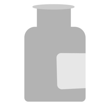 Beyaz kavanoz düz illüstrasyon