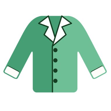 Beyaz gömlek düz illüstrasyon