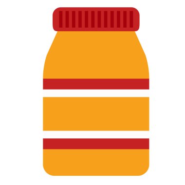 Beyaz kavanoz düz illüstrasyon