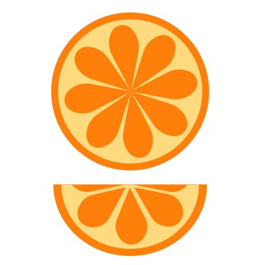 Beyaz turuncu düz illüstrasyon