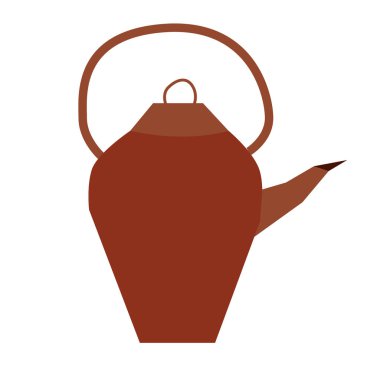 çaydanlık düz resimde beyaz