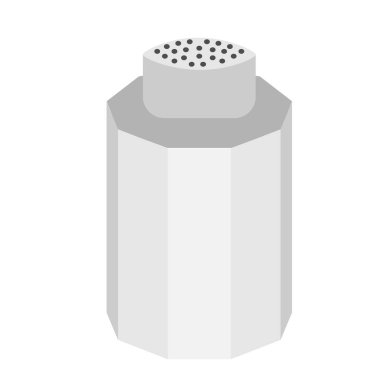 beyaz tuz shaker düz illüstrasyon