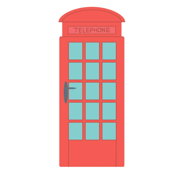 Boîte téléphonique illustration plate sur blanc — Image vectorielle