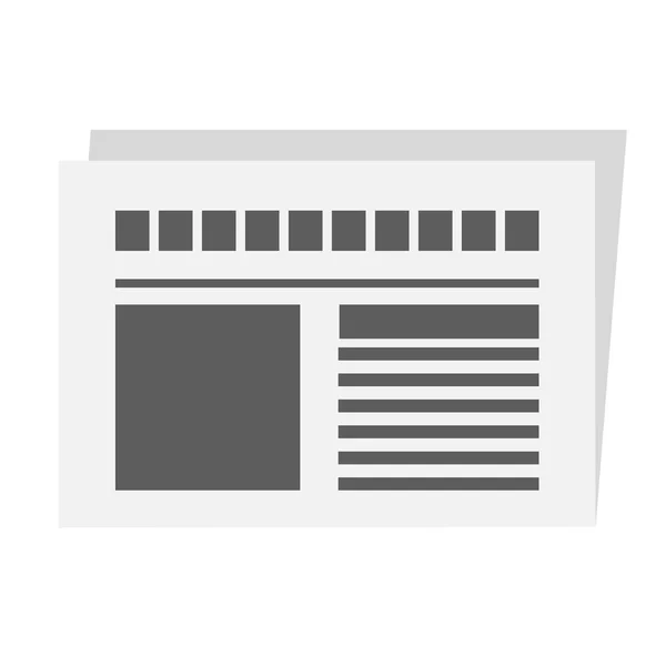 白の新聞フラット図 — ストックベクタ