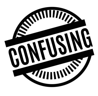 Beyaz üzerinde kafa karıştırıcı damga Yazdır