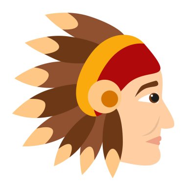 Hint düz Illustration üzerinde beyaz