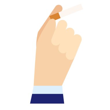 Beyaz el düz Illustration Sigara