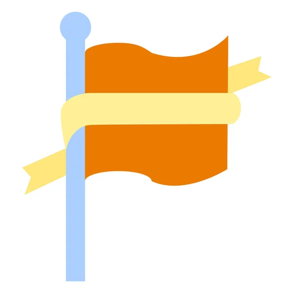 Σημαία επίπεδη εικόνα σε λευκό — Διανυσματικό Αρχείο
