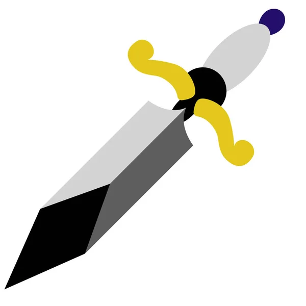 Dagger flat illustration on white — Stock Vector