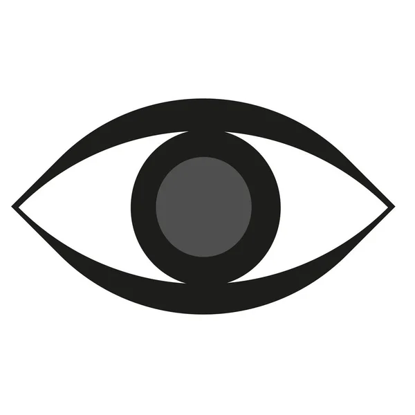 Ilustración plana de ojos en blanco — Vector de stock