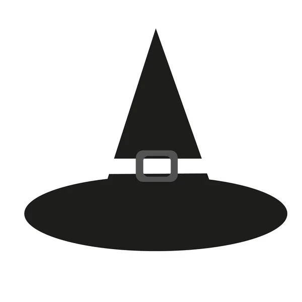 Witch hat flat illustration on white — Stock Vector