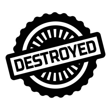 Beyaz üzerine imha damgası Yazdır