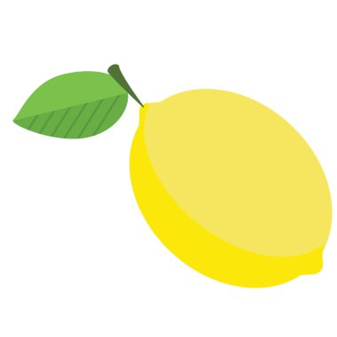 Beyaz üzerine limon düz illüstrasyon