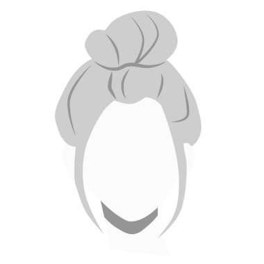 Saç düğüm düz resimde beyaz