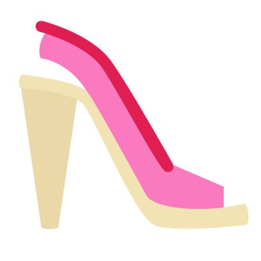 Beyaz üzerine pembe ayakkabı düz illüstrasyon