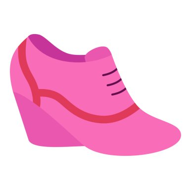 Beyaz üzerine pembe ayak bileği çizme düz illüstrasyon