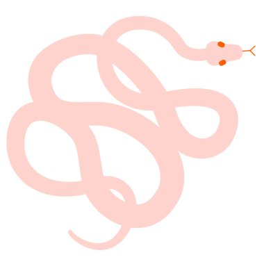 Yılan resimde beyaz düz