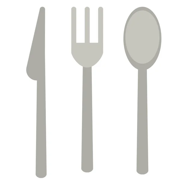 Flatware flat illustration on white — Stock Vector