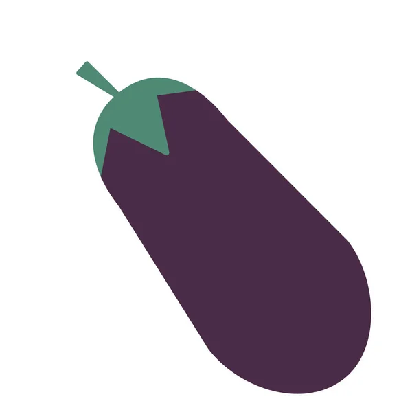 Eggplant ilustração plana sobre branco —  Vetores de Stock