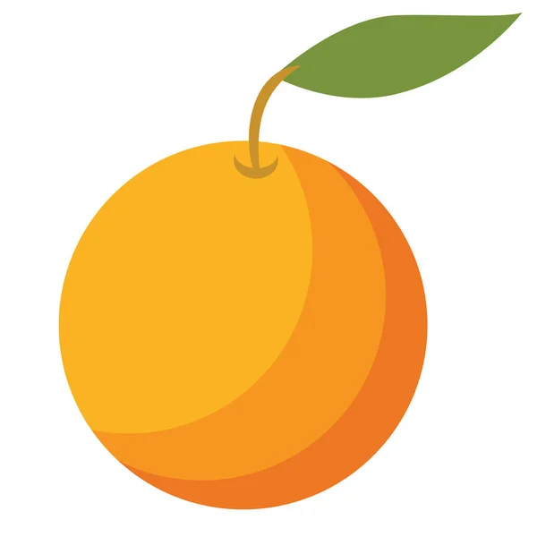 Pomarańczowy płaski ilustracja na białym tle — Wektor stockowy