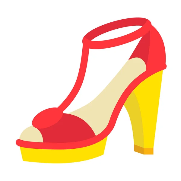 Red shoe flat illustration on white — Stock Vector