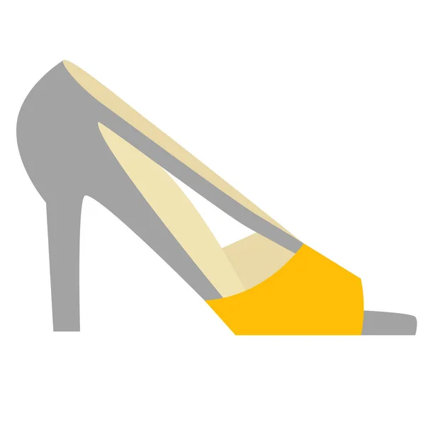 白地にグレーの靴フラット図 — ストックベクタ
