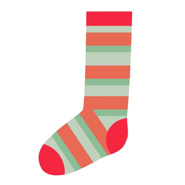 Colorful sock flat illustration on white — Stock Vector