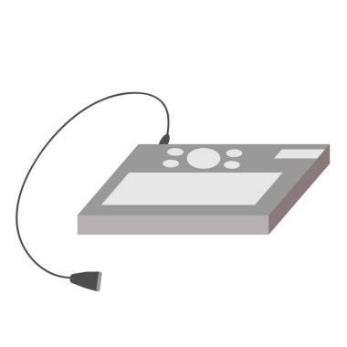 grafik tablet düz resimde beyaz