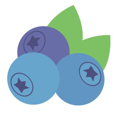 yaban mersini düz resimde beyaz