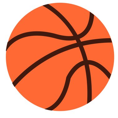 Basketbol düz resimde beyaz