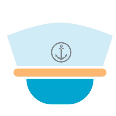 Kaptan kap düz resimde beyaz