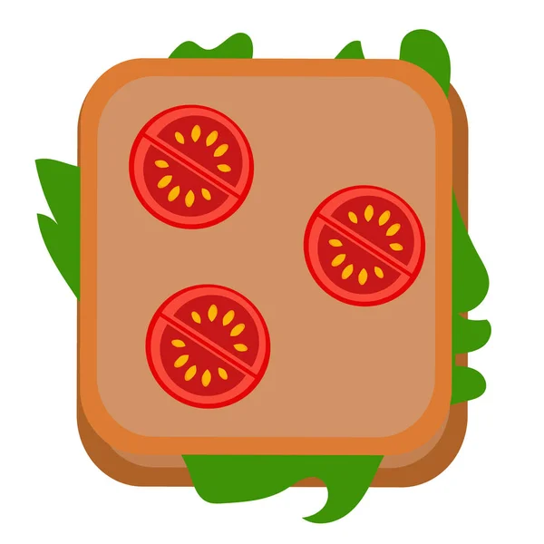 Sandwich platt illustration på vit — Stock vektor