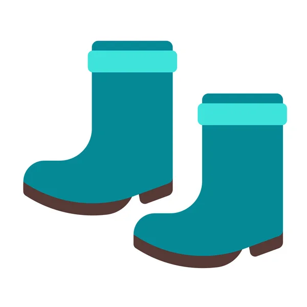 Rain boots flat illustration on white — Stock Vector