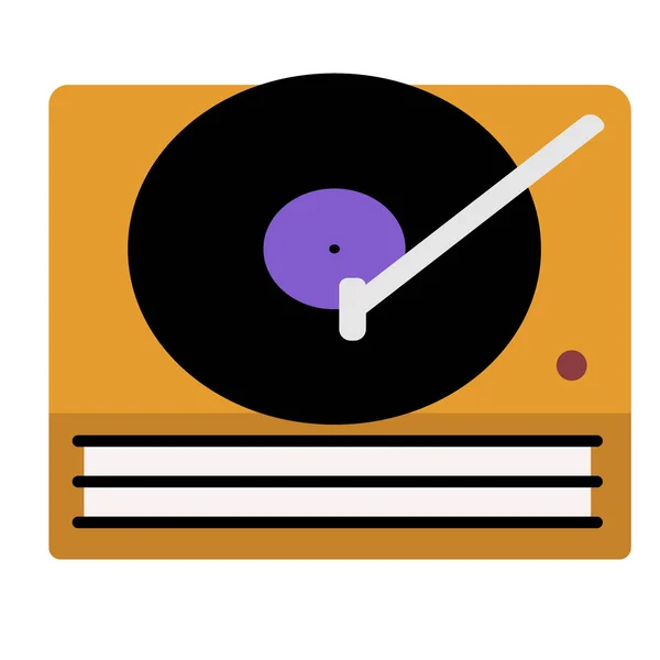 Turntable flat illustration on white — Stock Vector