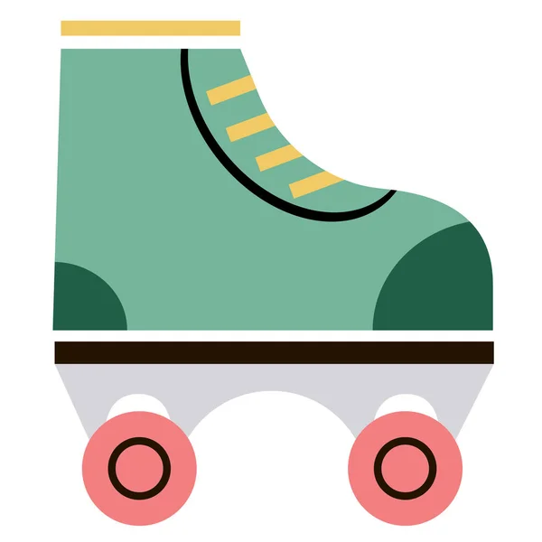 Rollerskate flat illustration on white — Stock Vector