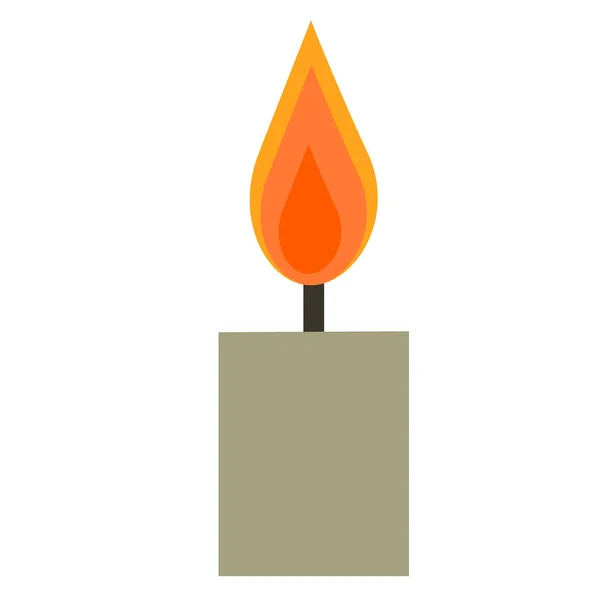 Candle flat illustration on white — Stock Vector