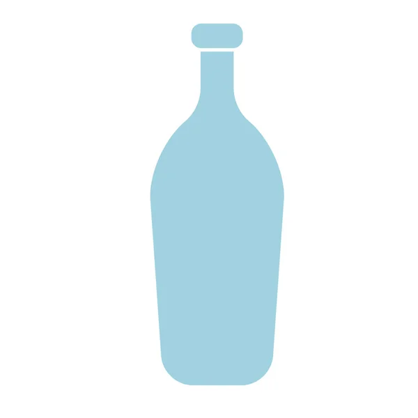 Glasflasche flache Abbildung auf weiß — Stockvektor