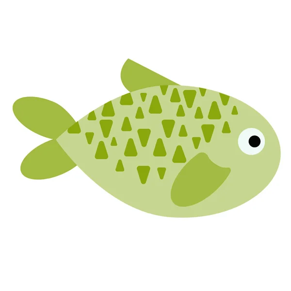 Тропическая рыба плоская иллюстрация на белом — стоковый вектор