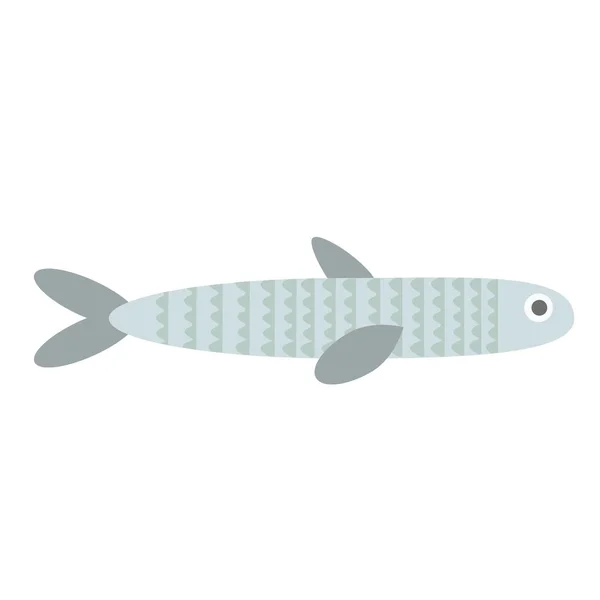 Fisk platta illustration på vit — Stock vektor