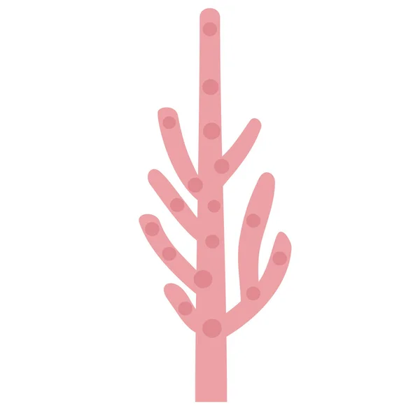 Illustration plate corail sur blanc — Image vectorielle